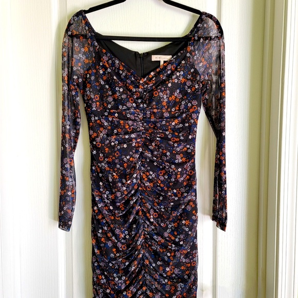 BCBGeneration Dresses & Skirts - BCBGeneration Black Floral Long Sleeve Dress